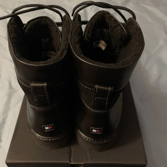 Tommy Hilfiger Men's RWB Hilfiger Warm Mix Lace Boot Black - Picture 4 of 8